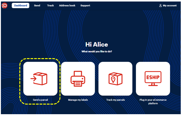 How do I send a parcel using Small Business Sending?