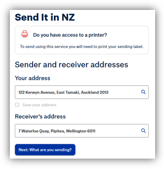 How do I send a parcel using the Send It tool?