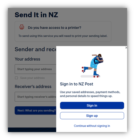 How do I send a parcel using the Send It tool?
